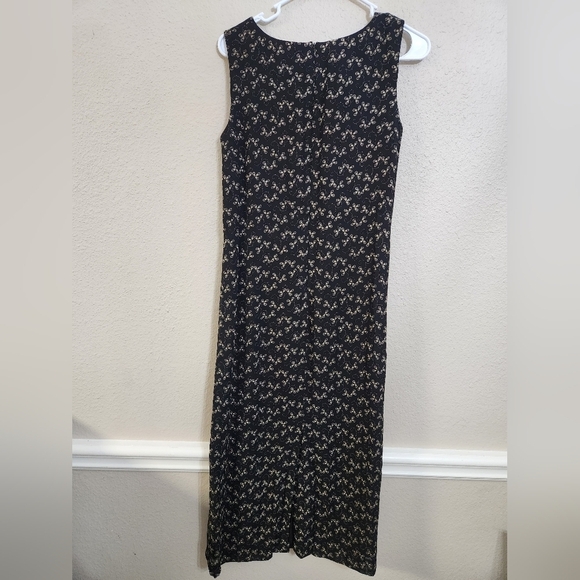 Talbots womens long black & tan maxi dress size 6 - Picture 3 of 5
